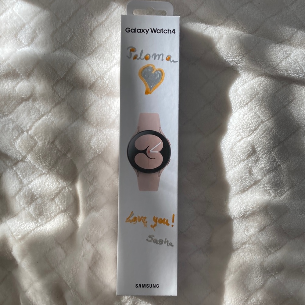 brand new pink galaxy watch 4